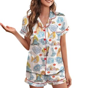 Vintage Sabrina Carpenter Pajamas Set Short, Pop Music Merch Tee Casual Summe