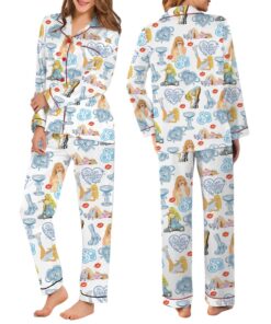 Vintage Sabrina Carpenter Pajamas Set Long, Pop Music Merch Tee Casual Summe