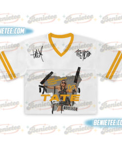 Alternative view of Tate McRae 2025 Concert Croptop Football Jersey, Miss Possessive Tour 2025, Tate McRae Fan Gift Shirt, Tate McRae Merch, Tate McRae Graphic Tee