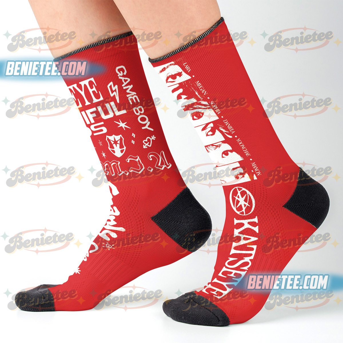 Katseye K-Pop Socks, Retro Katseye Members Sock - Image 4