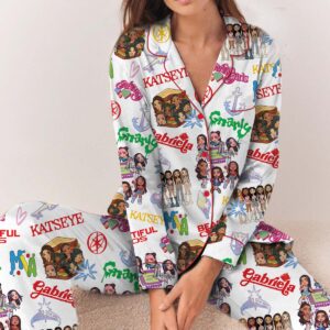 Katseye Pajamas Set, K-Pop Girl Group Pajamas Set Long