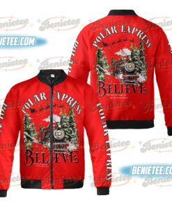 Polar Express Bomber Jacker, Believe Bomber, Christmas Crewneck, Christmas Train Shirt, Winter Warm Cozy Sweater, Family Christmas Jumper