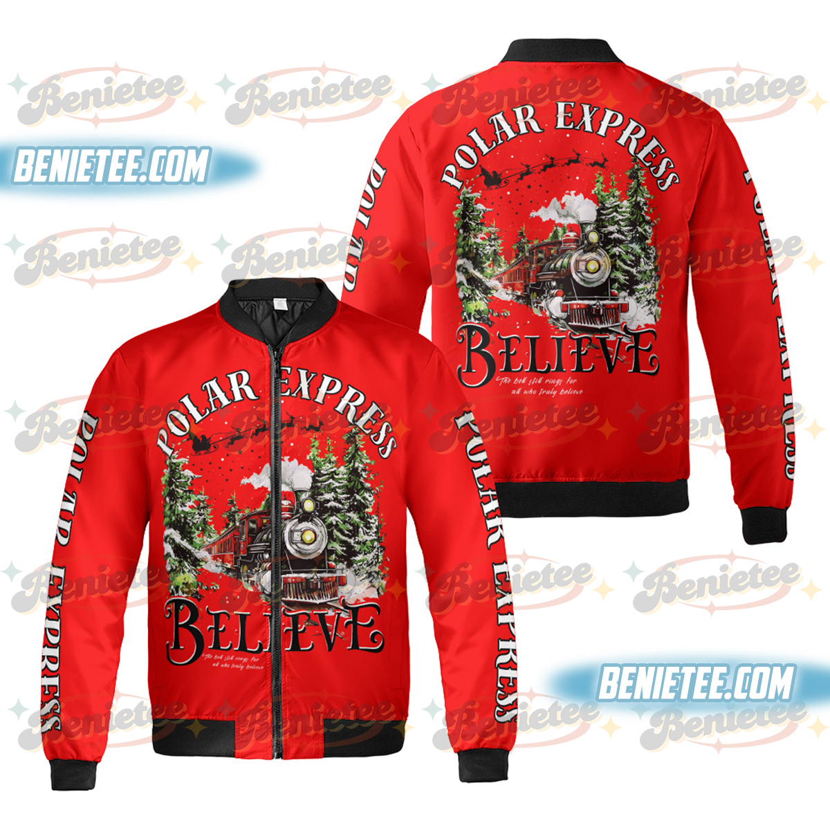 Polar Express Bomber Jacker, Believe Bomber, Christmas Crewneck, Christmas Train Shirt, Winter Warm Cozy Sweater, Family Christmas Jumper