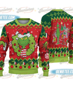 Grinch Ugly Christmas Sweater Shirt, Funny Holiday Graphic Tee