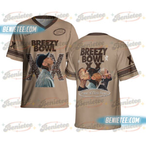Limited Retro Chris Brown Tour Breezy Bowl XX V2 Vintage Football Jersey, Concert Retro 2025 Shirt