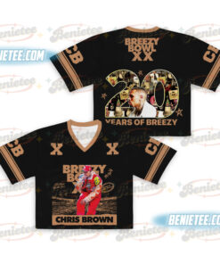 Vintage Chris Brown Tour Breezy Bowl XX Football Jersey Croptop, Music Tour Shirt, Chris Brown Baby Tee, Chris Brown Middle Finger Shirt
