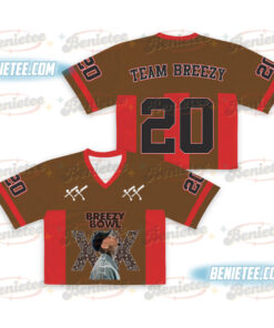 Vintage Chris Brown Tour Breezy Bowl XX 2025 Croptop Football Jersey, Music Tour Shirt, Chris Brown Baby Tee, Chris Brown Middle Finger Shirt