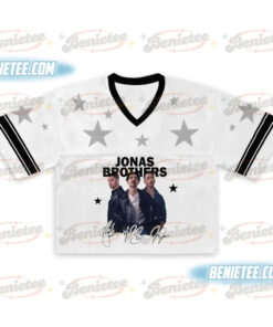 Alternative view of Jonas Brothers Croptop Football Jersey, Retro Jonas Brothers Tour Shirt