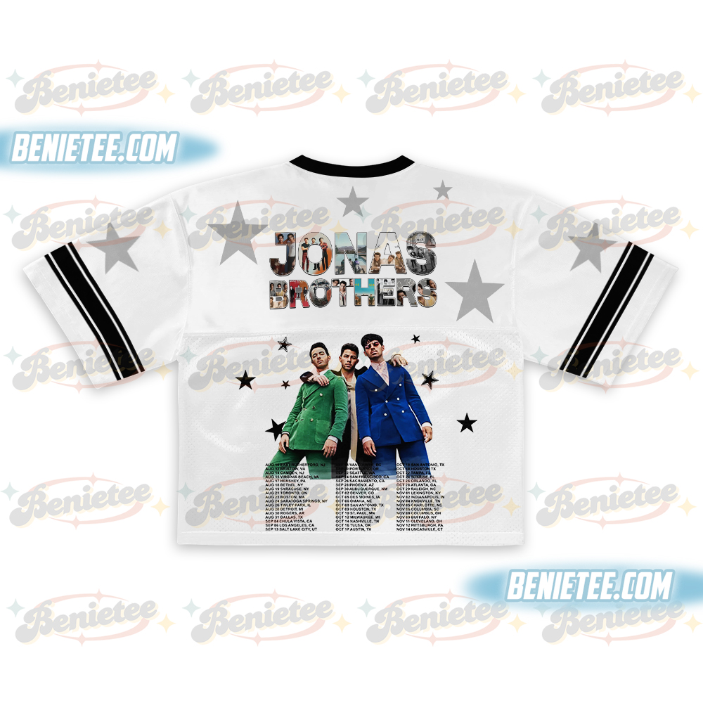 Jonas Brothers Croptop Football Jersey, Retro Jonas Brothers Tour Shirt - Image 3