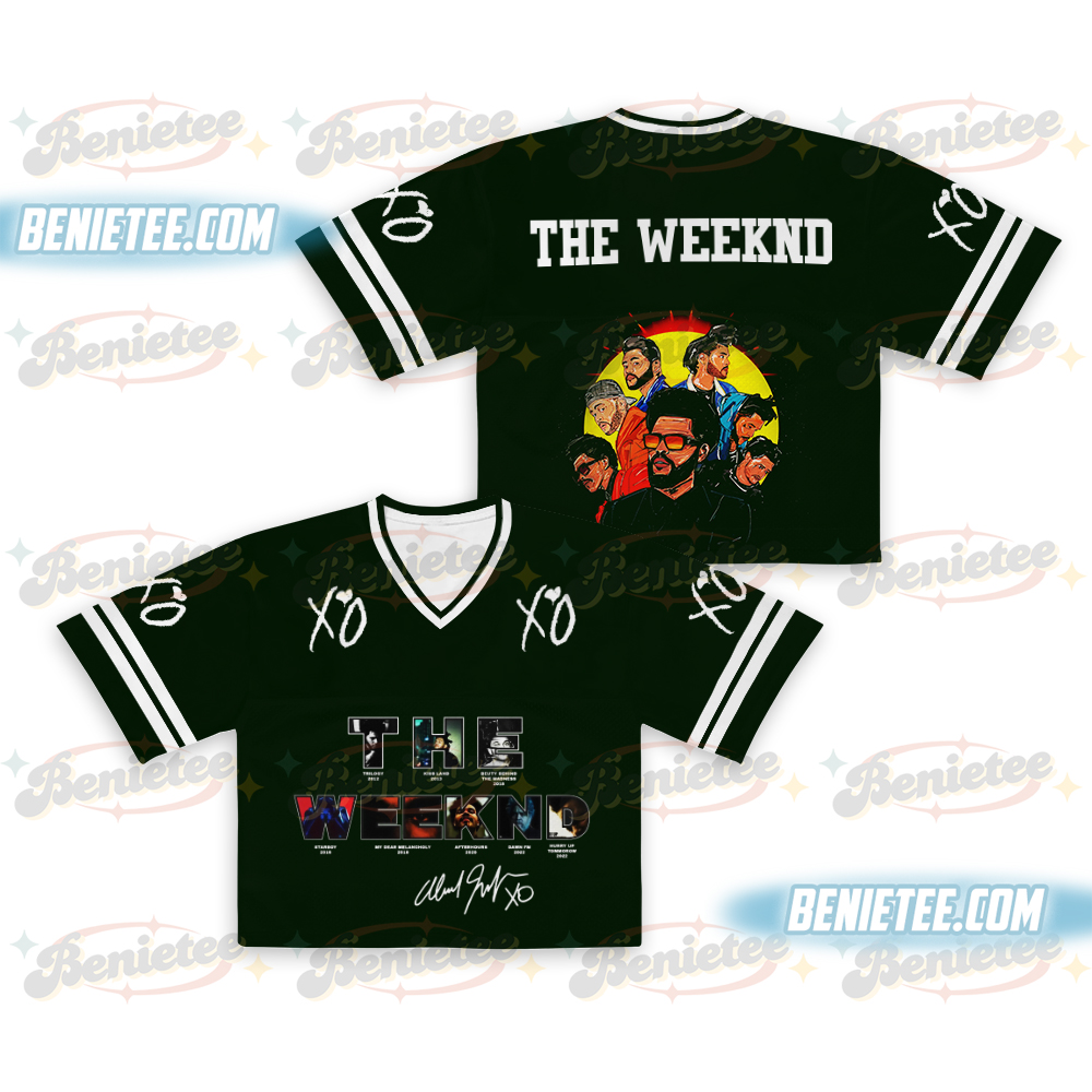 Rapper The Weeknd XO Tour 2025 Vintage Croptop Football Jersey