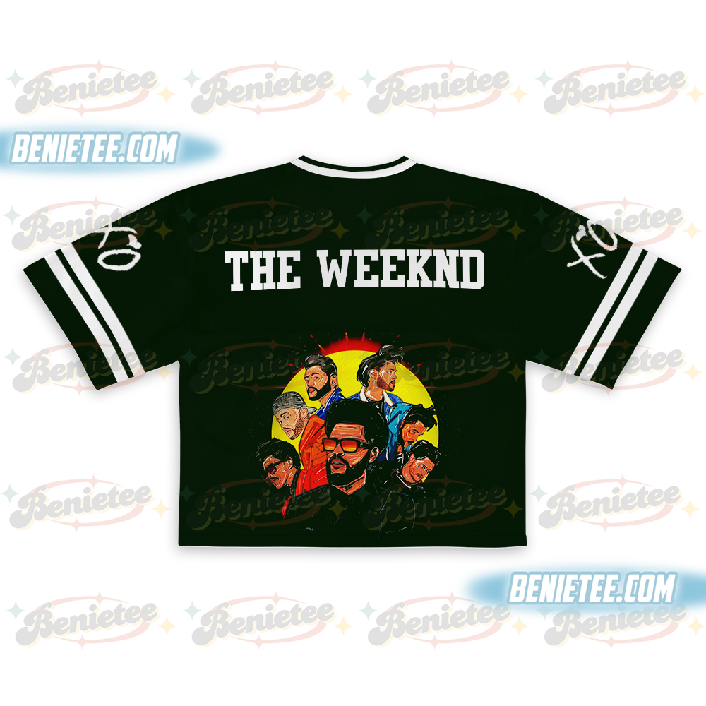 Rapper The Weeknd XO Tour 2025 Vintage Croptop Football Jersey - Image 2