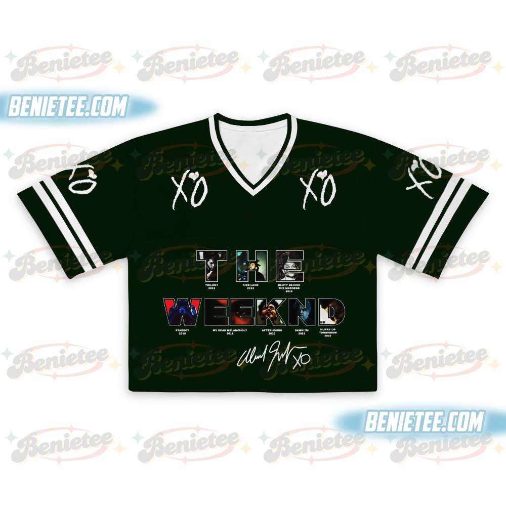 Rapper The Weeknd XO Tour 2025 Vintage Croptop Football Jersey - Image 3