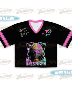 Alternative view of Chris Brown Concert Retro 2025 Jersey, Chris Brown Croptop Football Jersey