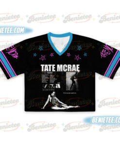 Alternative view of Tate McRae 2025 Concert Croptop Football Jersey, Miss Possessive Tour 2025, Tate McRae Fan Gift Shirt