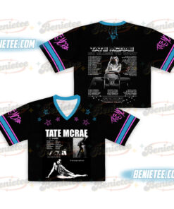 Tate McRae 2025 Concert Croptop Football Jersey, Miss Possessive Tour 2025, Tate McRae Fan Gift Shirt