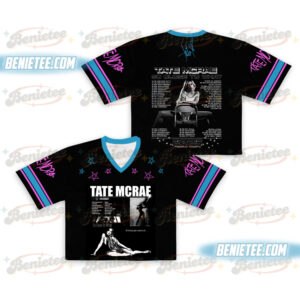 Tate McRae 2025 Concert Croptop Football Jersey, Miss Possessive Tour 2025, Tate McRae Fan Gift Shirt