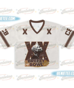 Alternative view of Chris Brown Crop Top Jersey, Breezy Bowl XX 2025 Shirt, Breezy Bowl Jersey, Breezy Bowl XX 2025 Jersey, Chris Brown Shirt