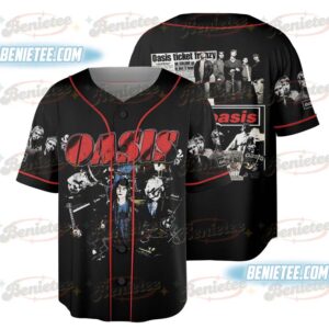 Oasis Rock Band Streetwear Baseball Jersey, 90s Hip Hop Vintage Shirt