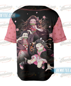 Alternative view of Demon Slay Nezuko Baseball Jersey, Nezuko Kamado jersey