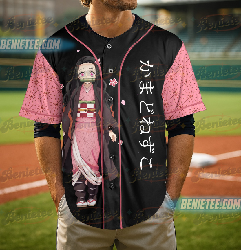 Demon Slay Nezuko Baseball Jersey, Nezuko Kamado jersey - Image 4