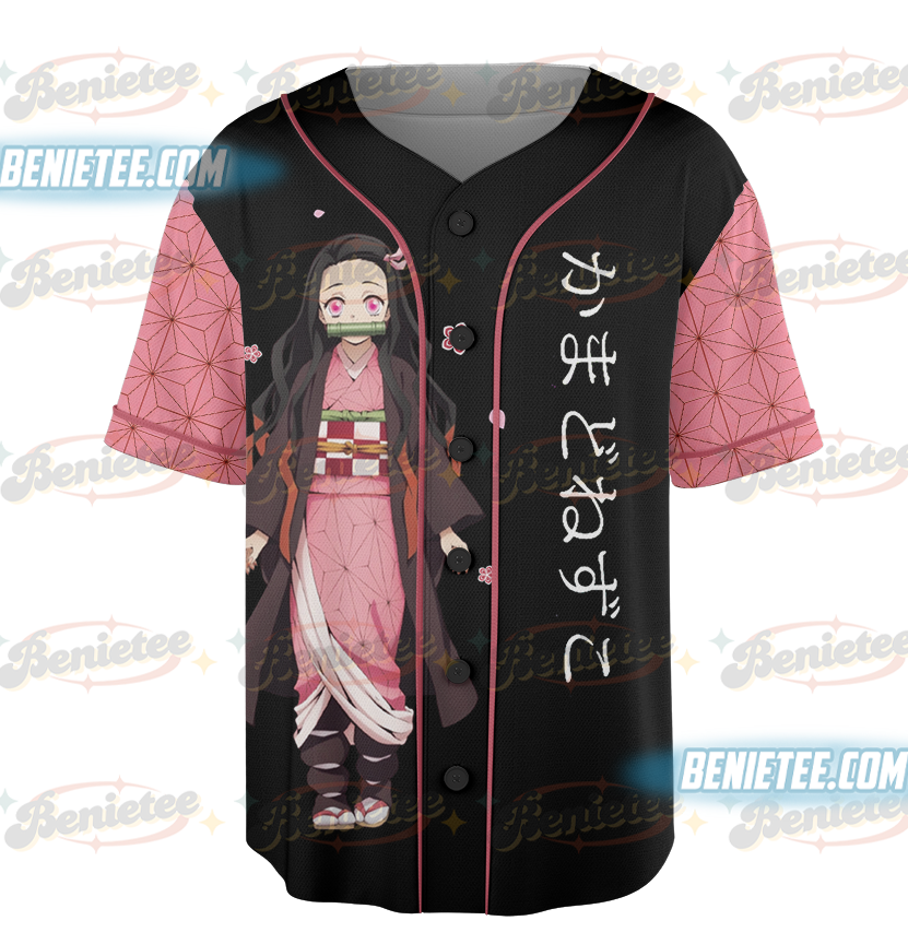 Demon Slay Nezuko Baseball Jersey, Nezuko Kamado jersey - Image 3