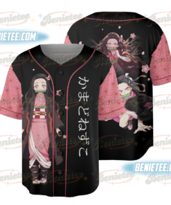 Demon Slay Nezuko Baseball Jersey, Nezuko Kamado jersey