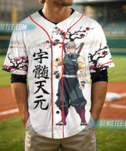 Alternative view of Tengen Uzui Anime Baseball Jersey, Demon Slay Anime Jersey