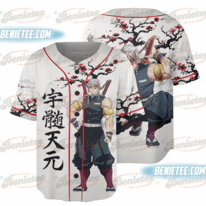 Tengen Uzui Anime Baseball Jersey, Demon Slay Anime Jersey