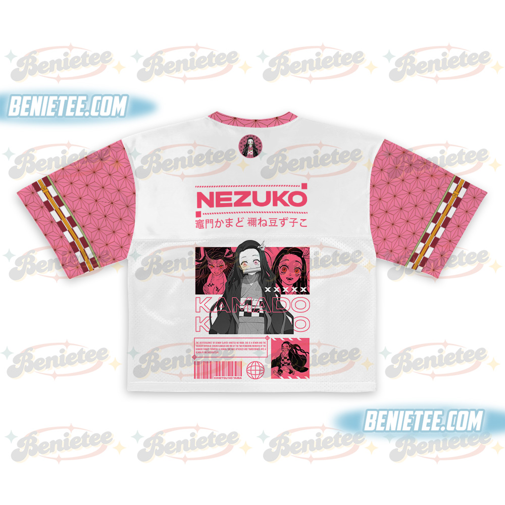 Nezuko Kamado Croptop Football Jersey, Demon Slayer Jersey - Image 2