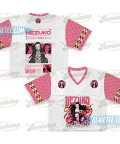 Nezuko Kamado Croptop Football Jersey, Demon Slayer Jersey