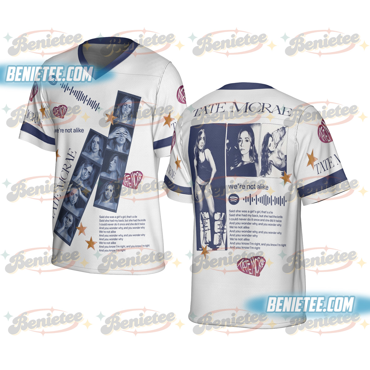 Tate McRae Football Jersey, Miss Possessive Tour 2025 Football Jersey