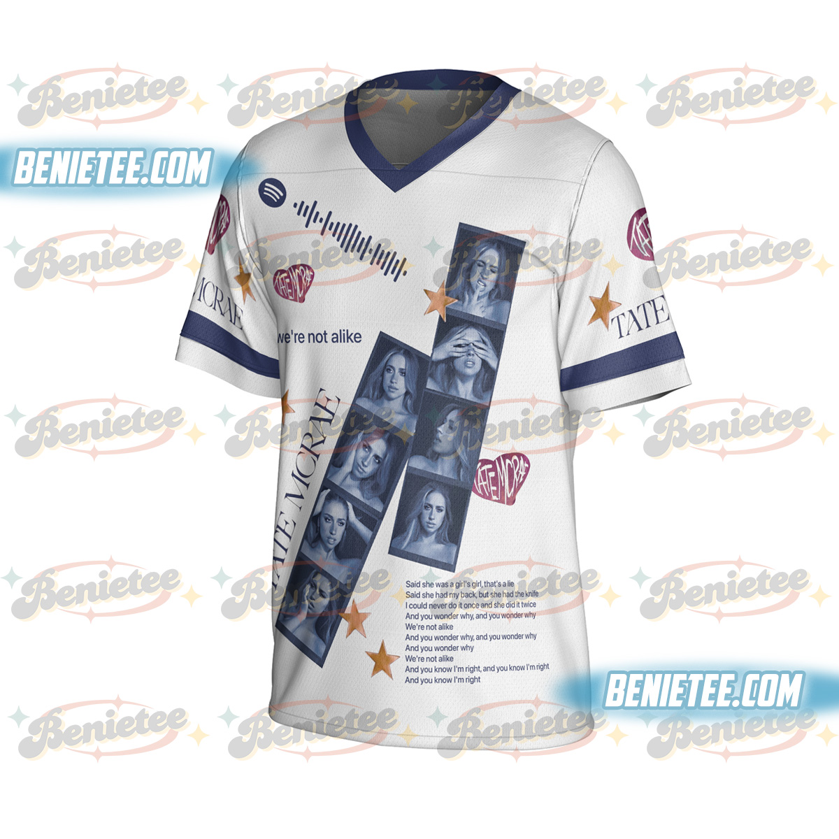 Tate McRae Football Jersey, Miss Possessive Tour 2025 Football Jersey - Image 2