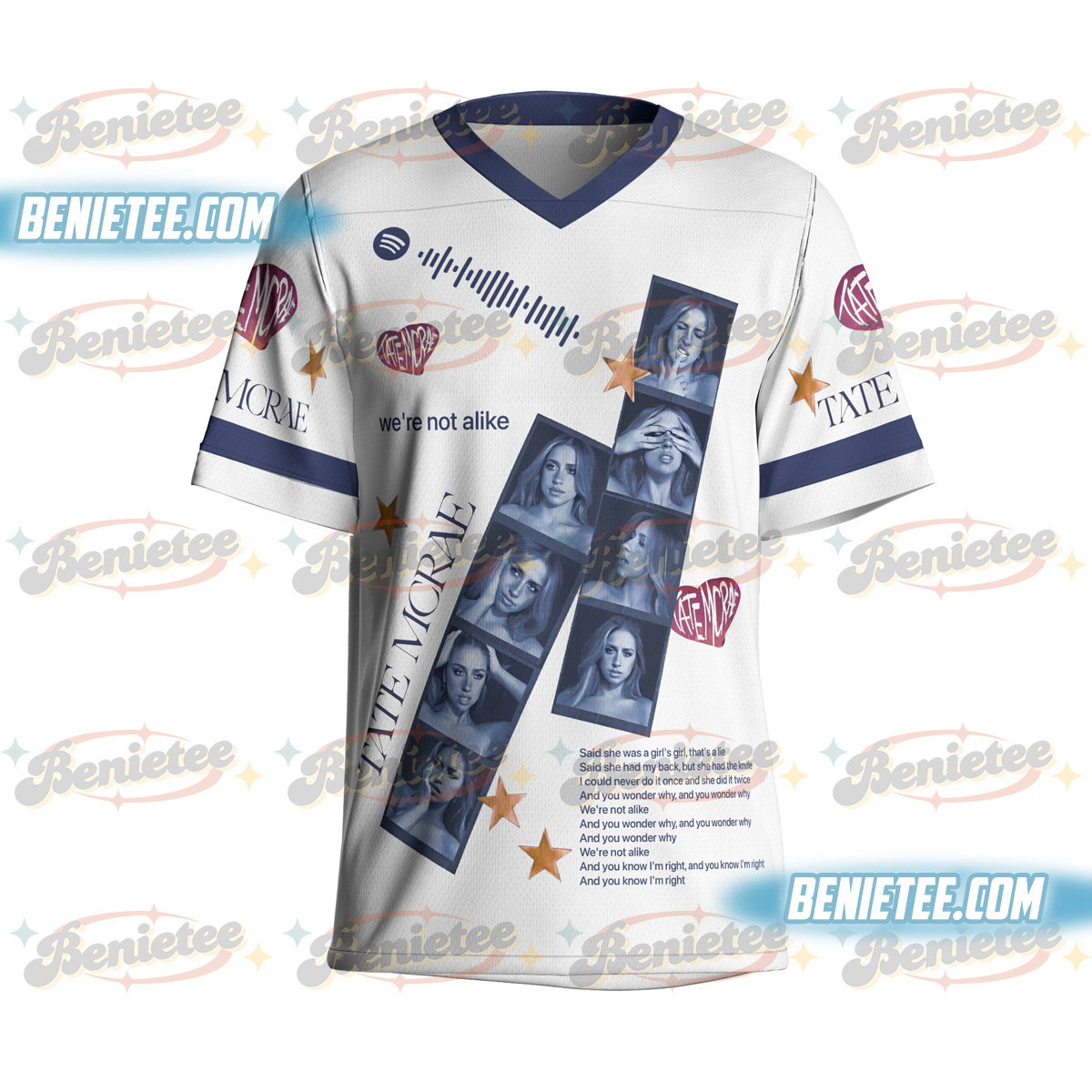 Tate McRae Football Jersey, Miss Possessive Tour 2025 Football Jersey - Image 4