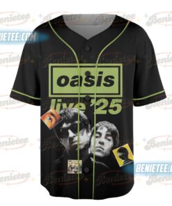 Alternative view of Oasis band Baseball Jersey, Vintage Oasis 1995 Jersey, Music Lover Gift