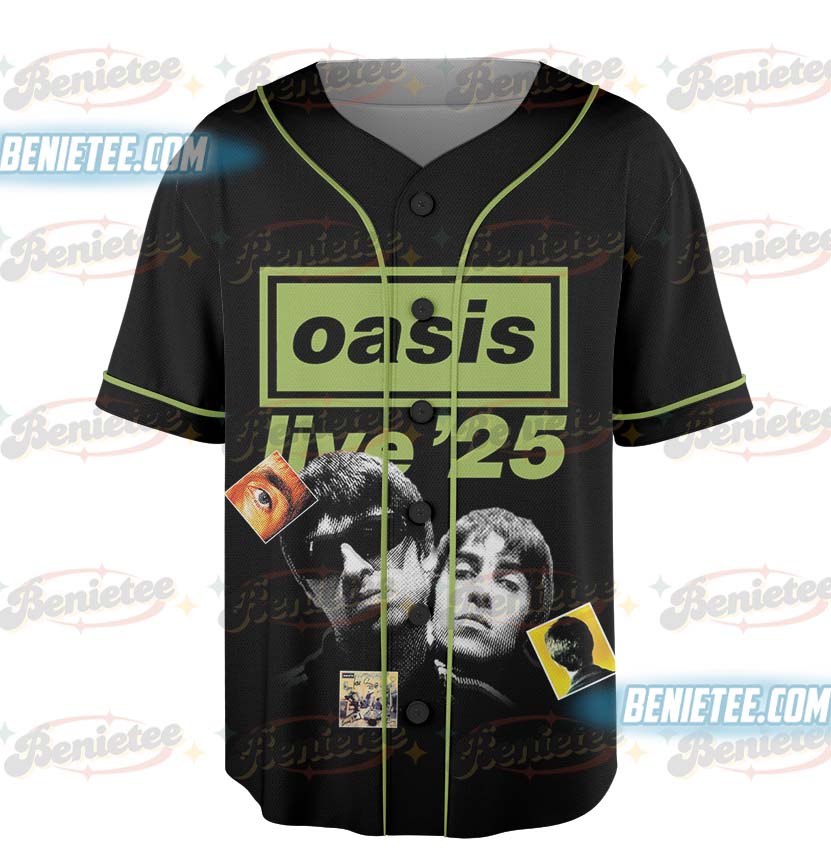 Oasis band Baseball Jersey, Vintage Oasis 1995 Jersey, Music Lover Gift - Image 2