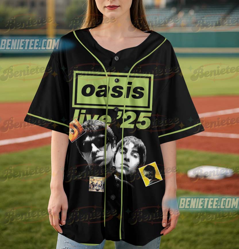 Oasis band Baseball Jersey, Vintage Oasis 1995 Jersey, Music Lover Gift - Image 4