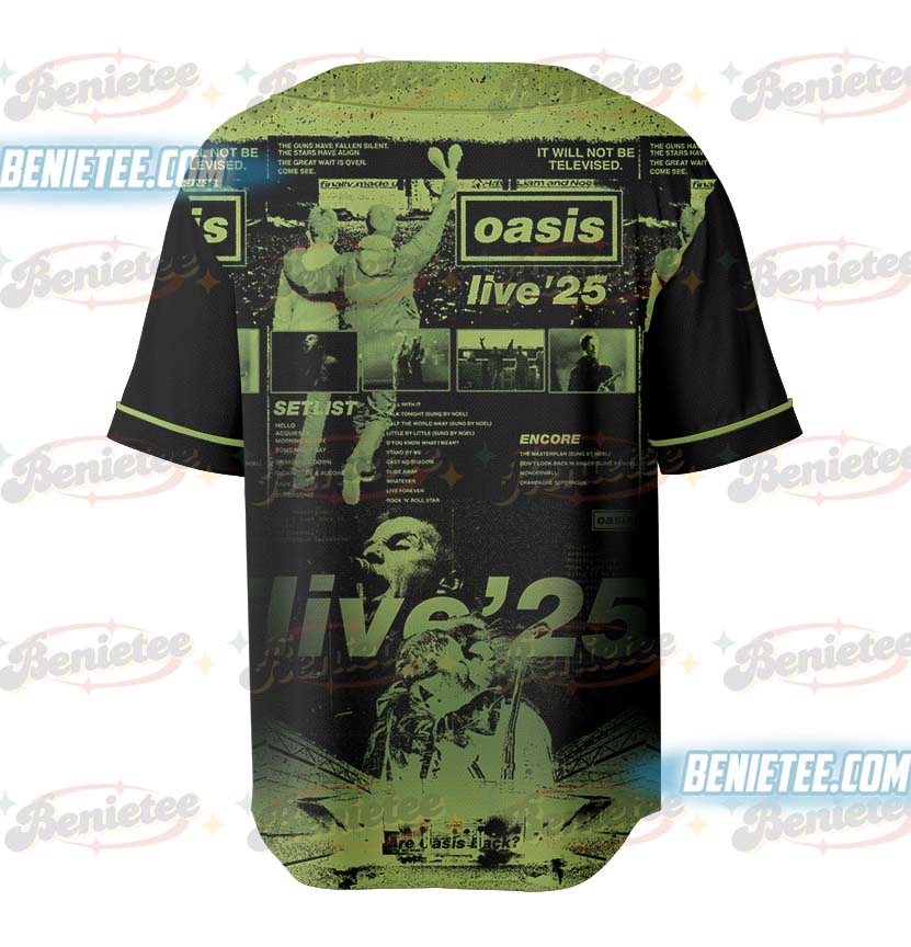 Oasis band Baseball Jersey, Vintage Oasis 1995 Jersey, Music Lover Gift - Image 3