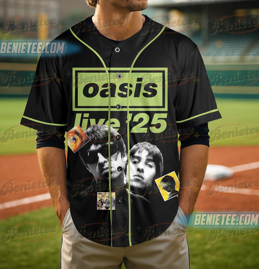 Oasis band Baseball Jersey, Vintage Oasis 1995 Jersey, Music Lover Gift - Image 5
