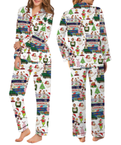 90s Style Christmas Pajamas Set Long, Christmas Movies Pajamas, VHS Tapes, 90s VHS tee, 90s Christmas shirt, Funny Christmas Movie