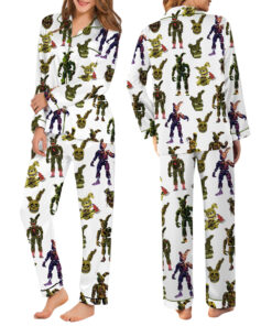 Alternative view of Limited Five Nights At Freddy's Vintage Pajamas Set Long