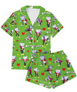 Alternative view of Tenna Deltarune Game Pajamas Set Short, It’s TV Time Meme PJM, Funny Tenna Fan Tee, DTG Video Game Shirt, Unisex Gamer Gift Shirt