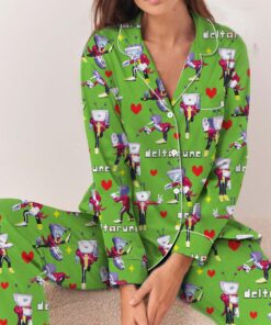 Alternative view of Tenna Deltarune Game Pajamas Set Long, It’s TV Time Meme PJM, Funny Tenna Fan Tee, DTG Video Game Shirt, Unisex Gamer Gift Shirt