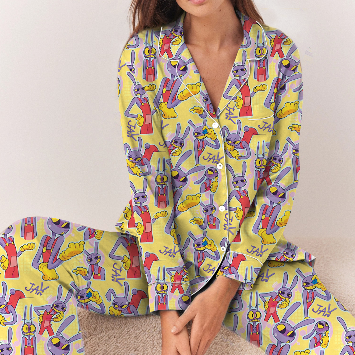 Limited Jax The Amaxing Digital Circus Vintage Pajamas Set Long - Image 3