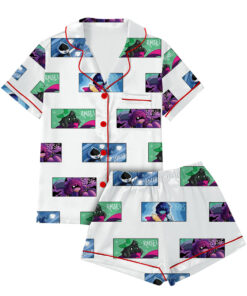 Alternative view of Deltarune Pixel Art Alpha Pajamas Set Short, Retro 8-Bit Style, Funny Gamer Gift, Geek Humor, Unisex Vintage Tee