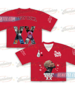 Chris Brown Tour Breezy Bowl XX Football Jersey Croptop , Breezy Bowl Croptop, Chris Brown Shirt, Chris Brown Concert Shirt