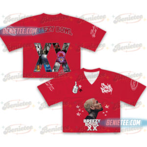 Chris Brown Tour Breezy Bowl XX Football Jersey Croptop , Breezy Bowl Croptop, Chris Brown Shirt, Chris Brown Concert Shirt