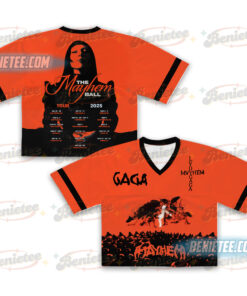 Mayhem Tour Football Jersey, Lady gaga Shirt, Pop Music Lover Shirt, Gift for Little Monster, Mayhem Shirt