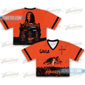 Mayhem Tour Football Jersey, Lady gaga Shirt, Pop Music Lover Shirt, Gift for Little Monster, Mayhem Shirt