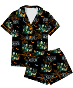 Alternative view of Halloween Horror Nights 2025 Terrifier Pajamas Set Short, Spooky PJM, Universal Horror Nights Cotton Apparel, Gift Ideas