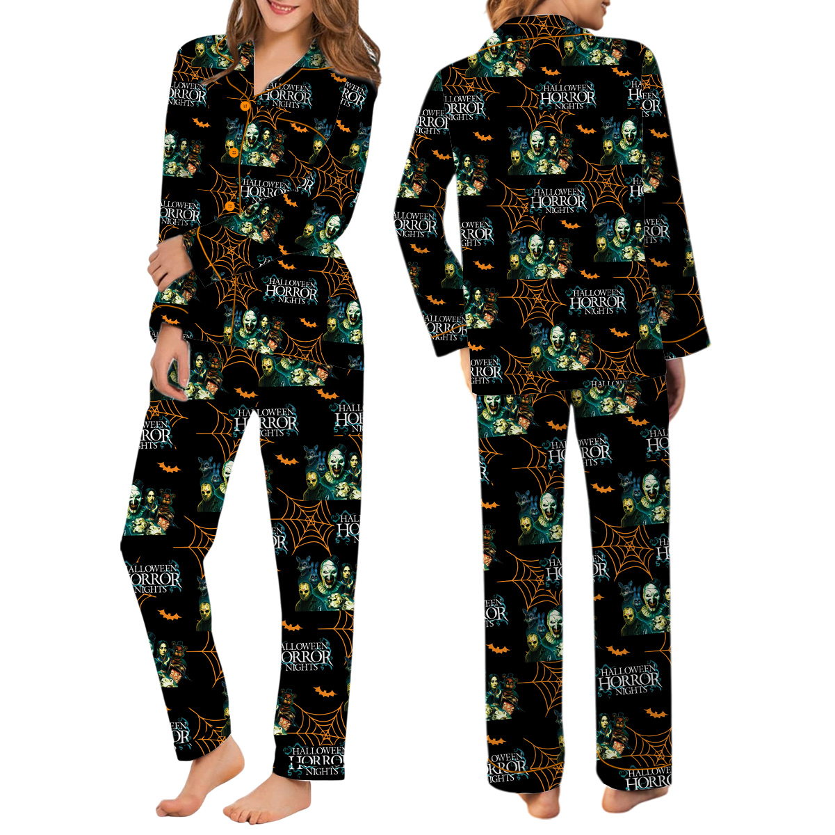 Halloween Horror Nights 2025 Terrifier Pajamas Set Long, Spooky PJM, Universal Horror Nights Cotton Apparel, Gift Ideas - Image 2